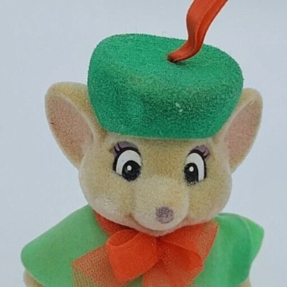 Walt Disney Rescuers Down Under Miss Bianca Plush Flock Christmas Ornament 1990